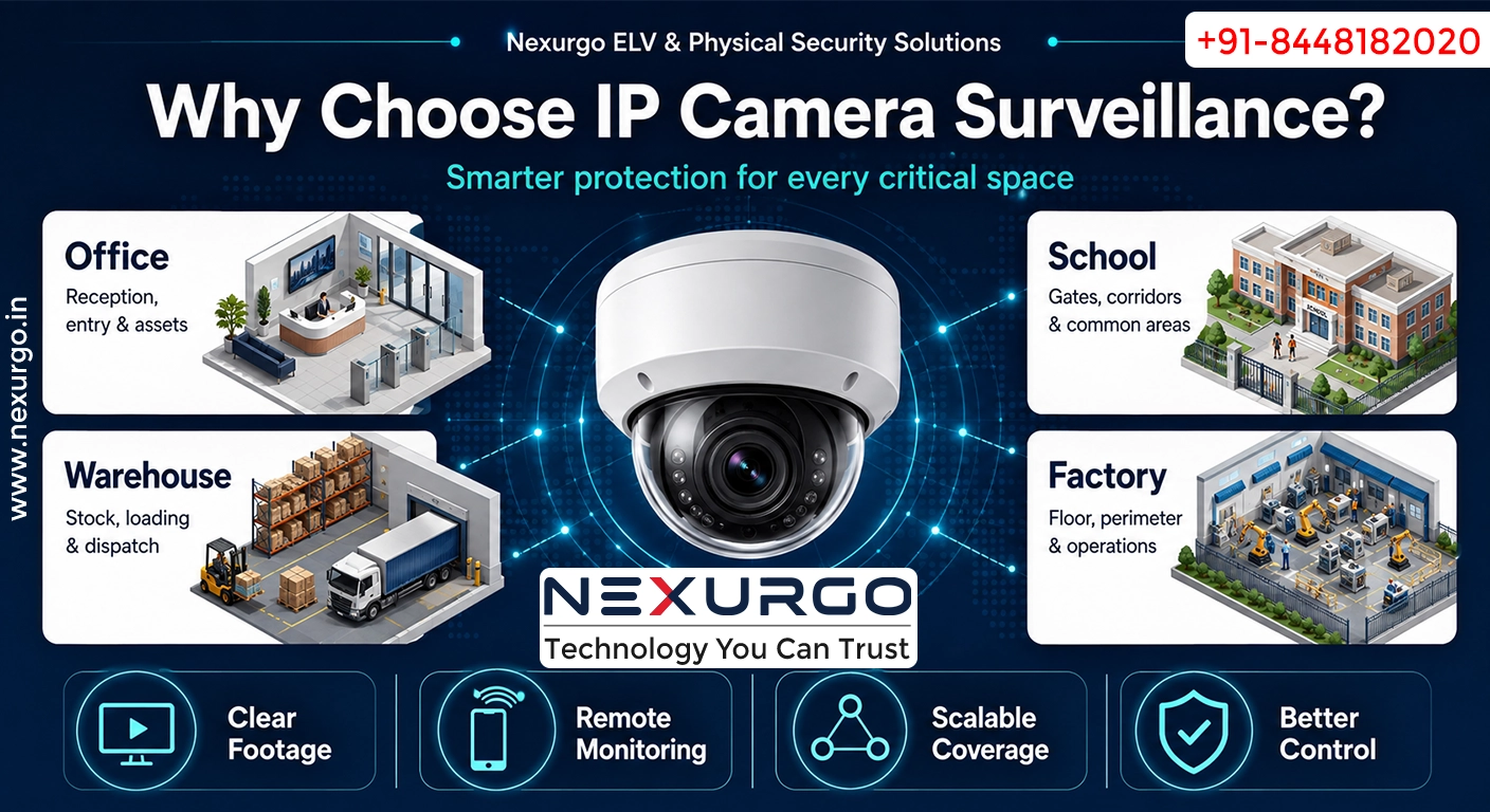 Why IP Cameras Are a Smart Security Choice for Offices, Schools, Warehouses and Factories | Nexurgo Technologies