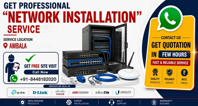 Stable Network Installation in Ambala for Offices & Teams