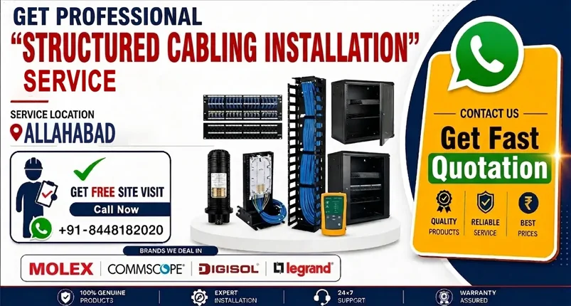 Clean Structured Cabling Installation in Allahabad for Offices