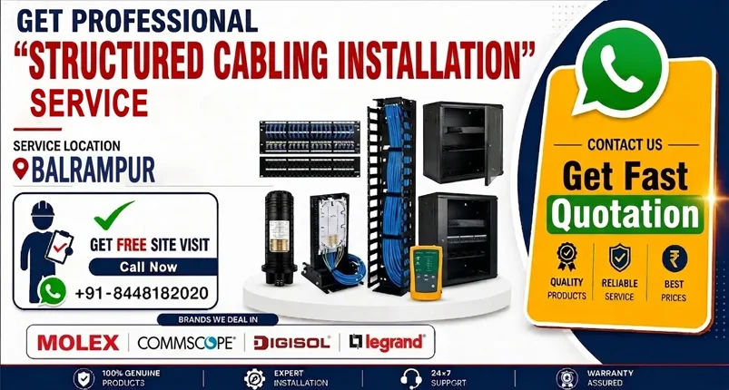 Clean Structured Cabling Installation in Balrampur for Offices